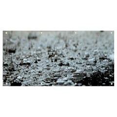  Rain Drops Water Liquid  Banner And Sign 8  X 4  by artworkshop