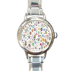  Background Chromatic Colorful Round Italian Charm Watch by artworkshop