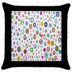  Background Chromatic Colorful Throw Pillow Case (black) by artworkshop