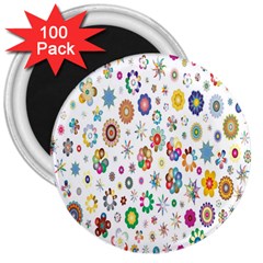  Background Chromatic Colorful 3  Magnets (100 Pack) by artworkshop