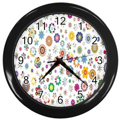  Background Chromatic Colorful Wall Clock (black)