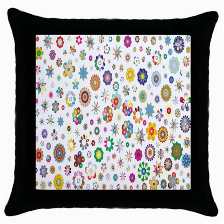  Background Chromatic Colorful Throw Pillow Case (Black)