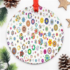  Background Chromatic Colorful Round Ornament (two Sides) by artworkshop