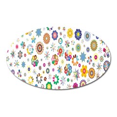  Background Chromatic Colorful Oval Magnet by artworkshop