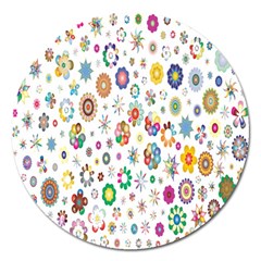  Background Chromatic Colorful Magnet 5  (round) by artworkshop