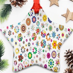  Background Chromatic Colorful Star Ornament (two Sides) by artworkshop