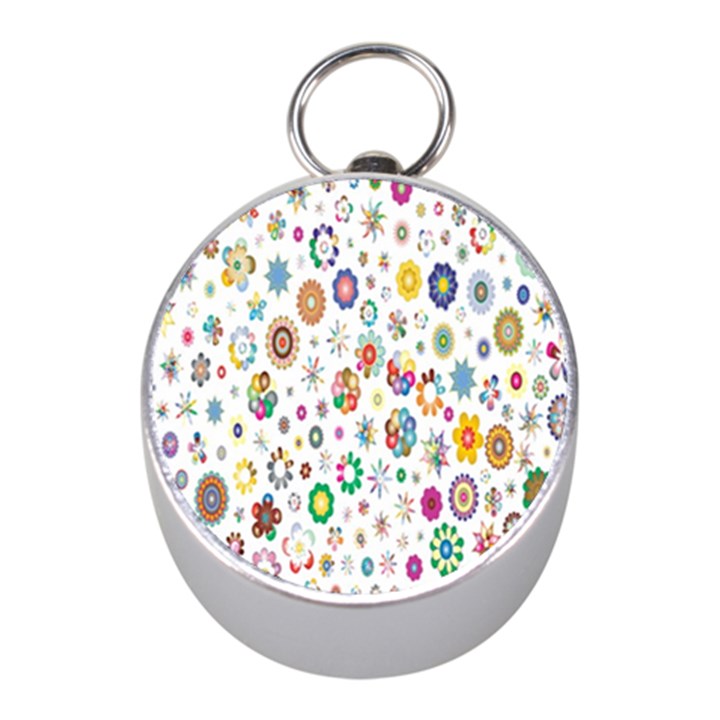  Background Chromatic Colorful Mini Silver Compasses