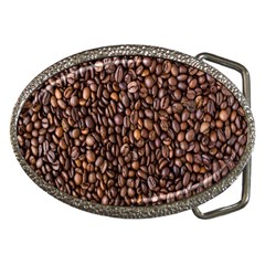 Coffee Beans Food Texture Belt Buckles by artworkshop