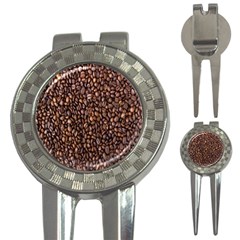 Coffee Beans Food Texture 3-in-1 Golf Divots by artworkshop