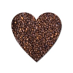 Coffee Beans Food Texture Heart Magnet by artworkshop