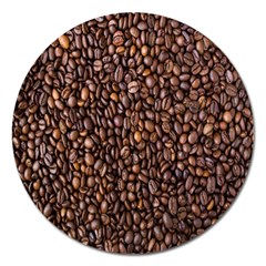 Coffee Beans Food Texture Magnet 5  (round) by artworkshop