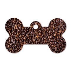 Coffee Beans Food Texture Dog Tag Bone (one Side)