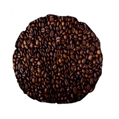 Coffee Beans Food Texture Standard 15  Premium Round Cushions by artworkshop