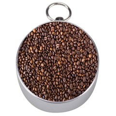 Coffee Beans Food Texture Silver Compasses by artworkshop