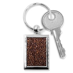 Coffee Beans Food Texture Key Chain (rectangle) by artworkshop