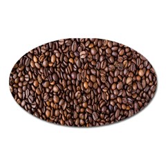 Coffee Beans Food Texture Oval Magnet by artworkshop