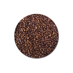 Coffee Beans Food Texture Magnet 3  (round) by artworkshop