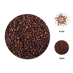 Coffee Beans Food Texture Playing Cards Single Design (round) by artworkshop