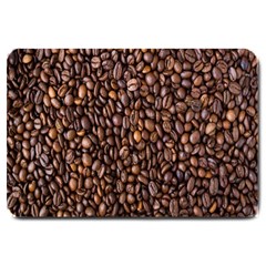 Coffee Beans Food Texture Large Doormat  by artworkshop