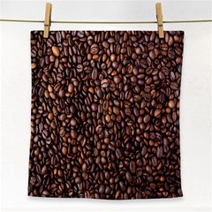 Coffee Beans Food Texture Face Towel by artworkshop