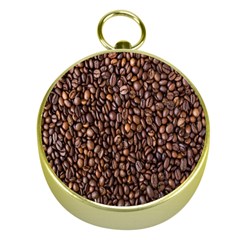 Coffee Beans Food Texture Gold Compasses by artworkshop