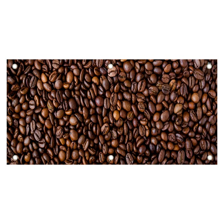 Coffee Beans Food Texture Banner and Sign 6  x 3 