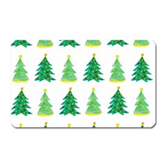 Christmas Trees Watercolor Decoration Magnet (Rectangular)