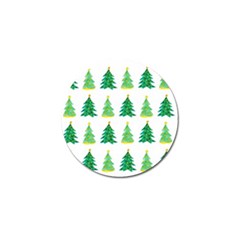 Christmas Trees Watercolor Decoration Golf Ball Marker