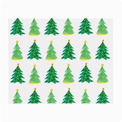 Christmas Trees Watercolor Decoration Small Glasses Cloth