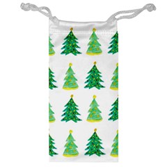 Christmas Trees Watercolor Decoration Jewelry Bag