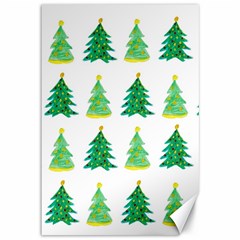 Christmas Trees Watercolor Decoration Canvas 12  x 18 