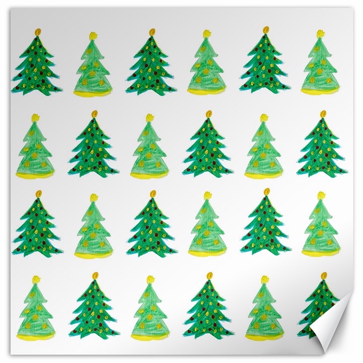 Christmas Trees Watercolor Decoration Canvas 16  x 16 