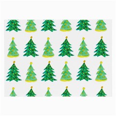 Christmas Trees Watercolor Decoration Large Glasses Cloth