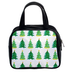 Christmas Trees Watercolor Decoration Classic Handbag (Two Sides)