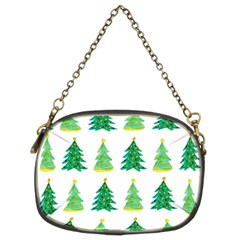 Christmas Trees Watercolor Decoration Chain Purse (Two Sides)