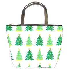 Christmas Trees Watercolor Decoration Bucket Bag