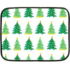 Christmas Trees Watercolor Decoration Fleece Blanket (mini) by artworkshop