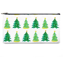 Christmas Trees Watercolor Decoration Pencil Case