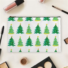 Christmas Trees Watercolor Decoration Cosmetic Bag (Large)