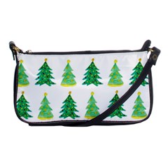 Christmas Trees Watercolor Decoration Shoulder Clutch Bag