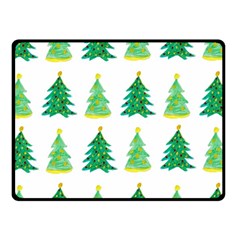 Christmas Trees Watercolor Decoration Fleece Blanket (Small)