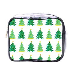 Christmas Trees Watercolor Decoration Mini Toiletries Bag (one Side) by artworkshop