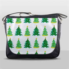 Christmas Trees Watercolor Decoration Messenger Bag