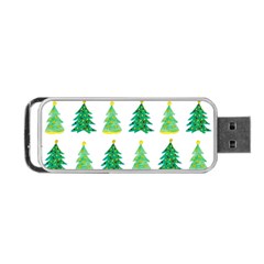 Christmas Trees Watercolor Decoration Portable USB Flash (One Side)