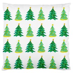 Christmas Trees Watercolor Decoration Standard Flano Cushion Case (One Side)