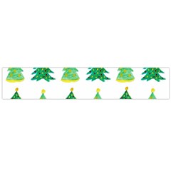 Christmas Trees Watercolor Decoration Large Flano Scarf 