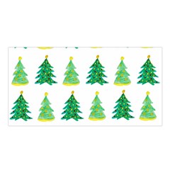 Christmas Trees Watercolor Decoration Satin Shawl 45  x 80 