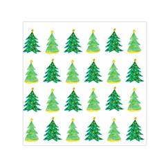 Christmas Trees Watercolor Decoration Square Satin Scarf (30  x 30 )