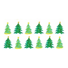 Christmas Trees Watercolor Decoration Satin Wrap 35  X 70  by artworkshop