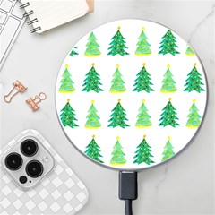 Christmas Trees Watercolor Decoration Wireless Charger